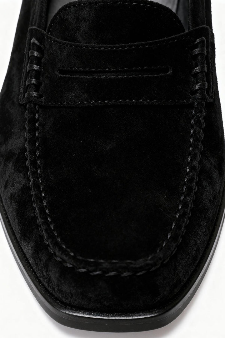 Giesto Loafers en suède noirs - Noir