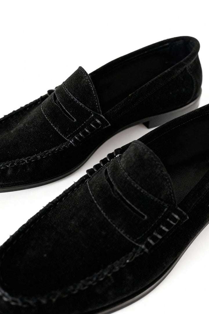 Giesto Loafers en suède noirs - Noir