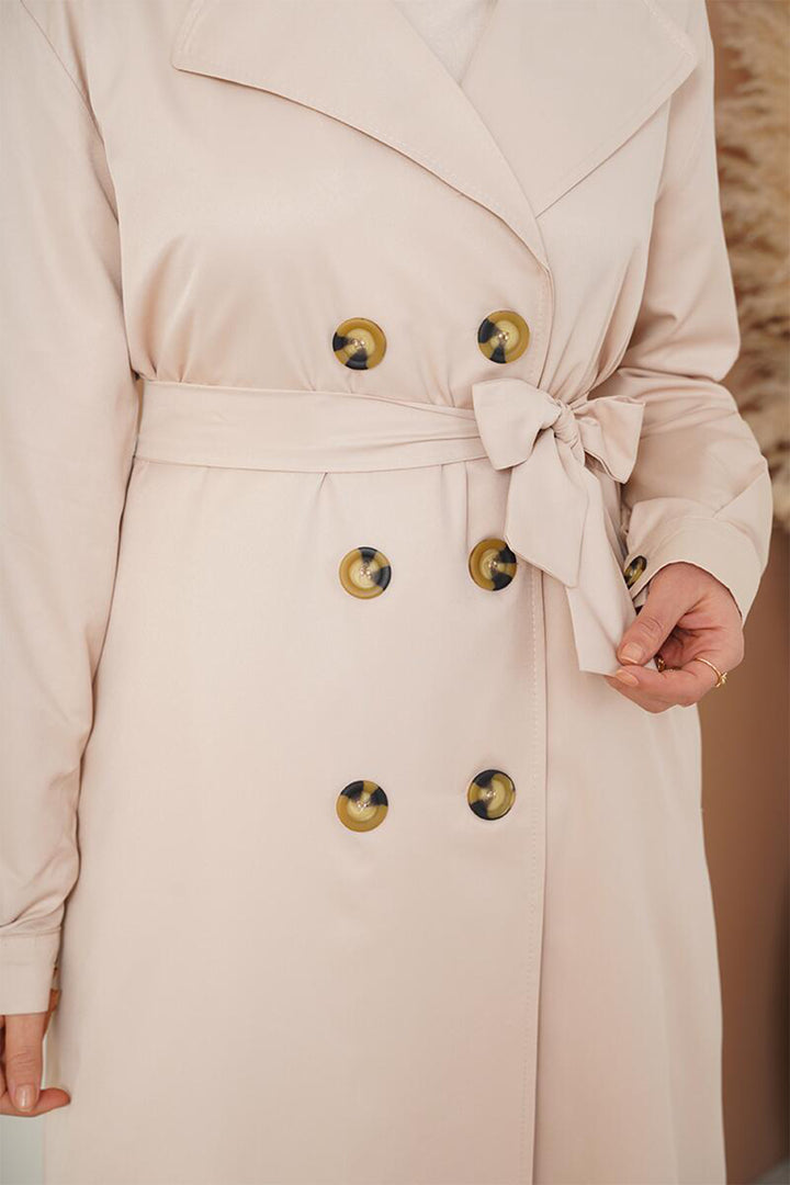 Bigdart T5853 Manteau croisé de hijab - Beige