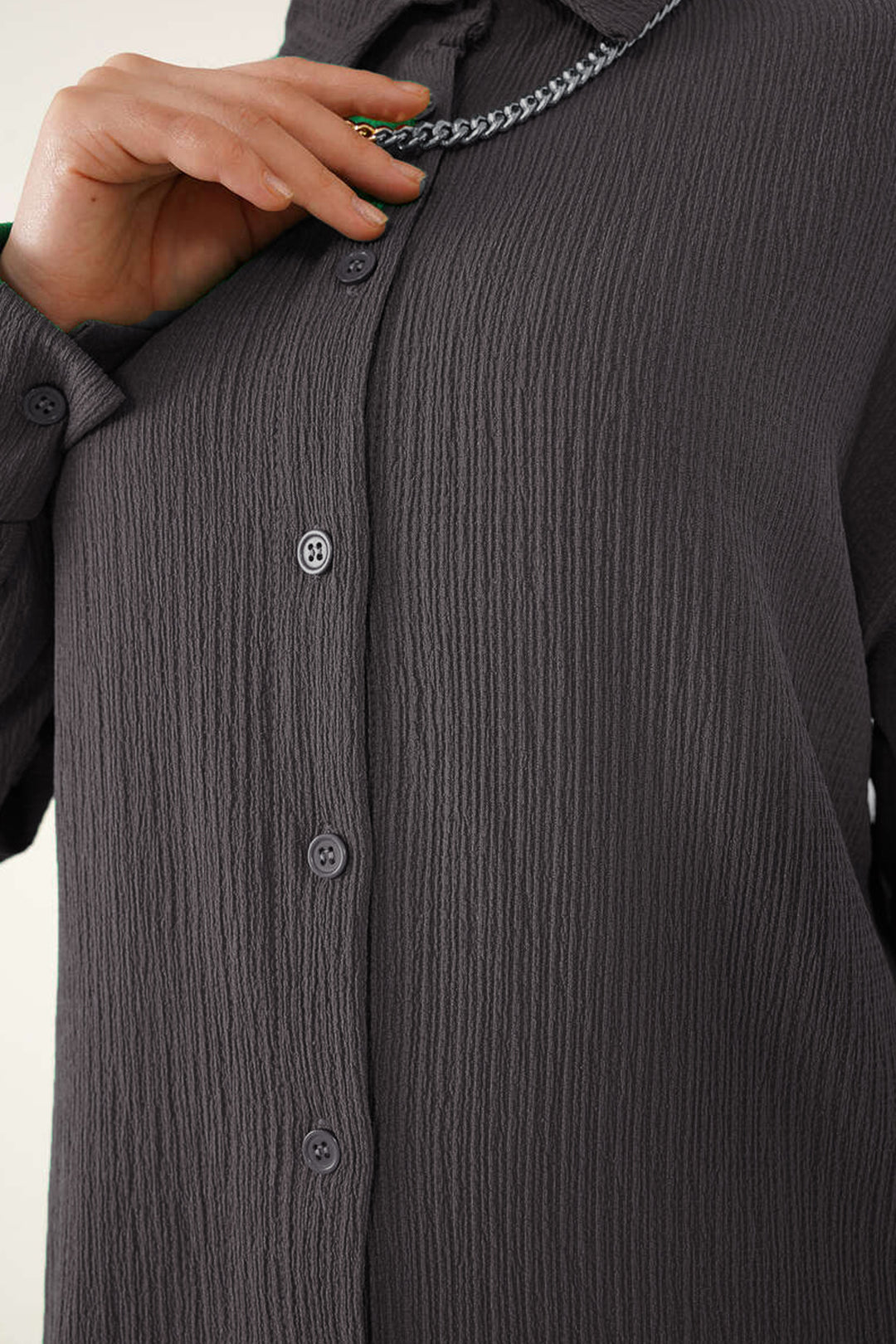 Bigdart Ensemble de hijab tricoté T5858 - Anthracite