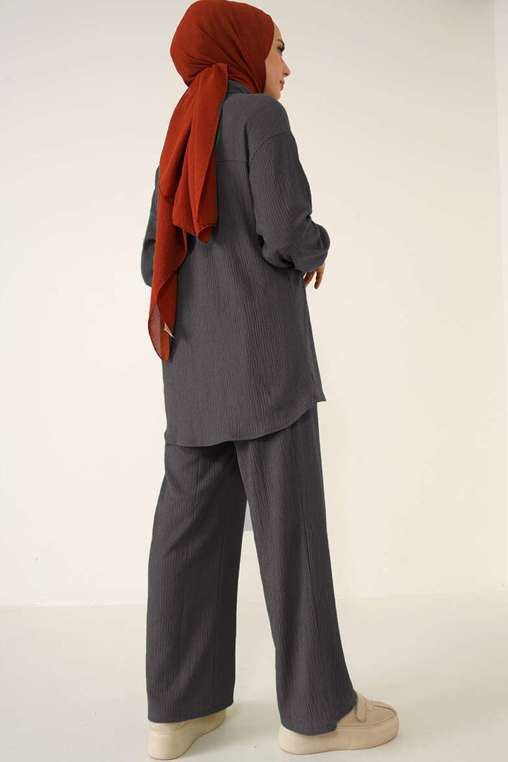Bigdart Ensemble de hijab tricoté T5858 - Anthracite