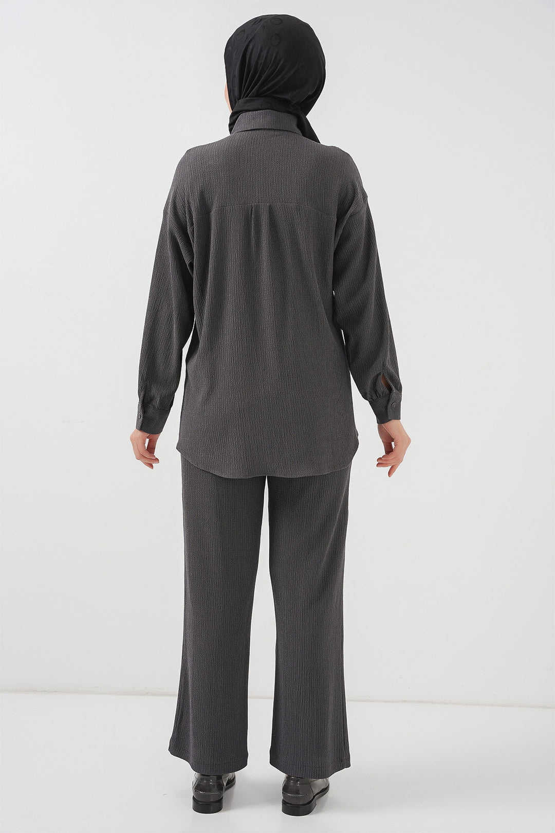 Bigdart Ensemble de hijab tricoté T5858 - Anthracite