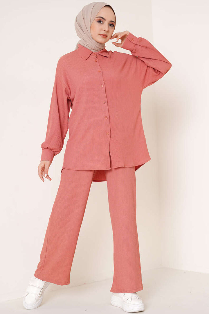 Bigdart T5858 Ensemble en tricot modeste - gül kurusu