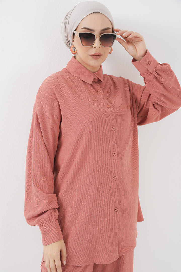 Bigdart T5858 Ensemble en tricot modeste - gül kurusu