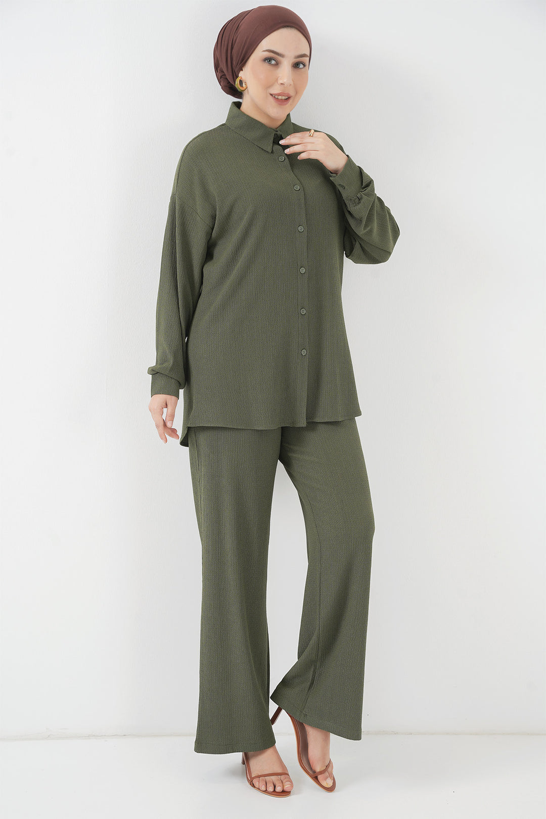 Bigdart Ensemble Tricot de Prêt-à-Porter T5858 - Kaki