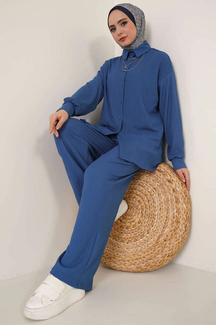Bigdart Ensemble de mode tricoté T5858 - Indigo
