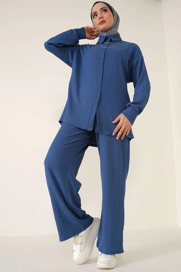 Bigdart Ensemble de mode tricoté T5858 - Indigo