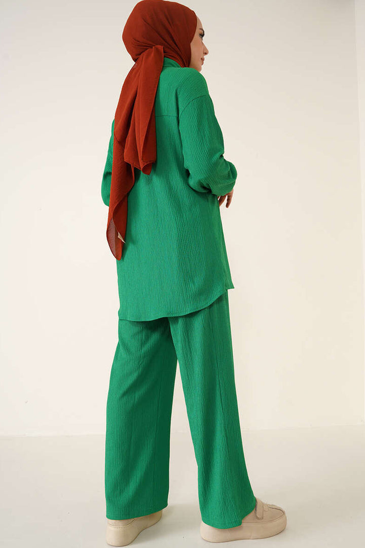 Bigdart T5858 Ensemble en tricot modeste à deux pièces - Vert