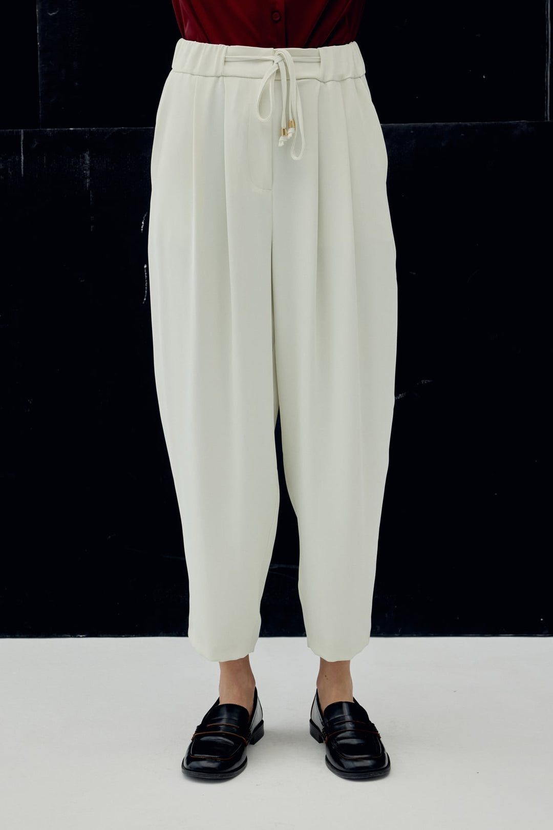Sateen Pantalon Talia - Écru