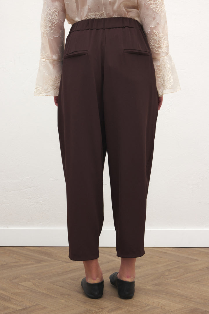 Sateen Pantalon Talia - Marron