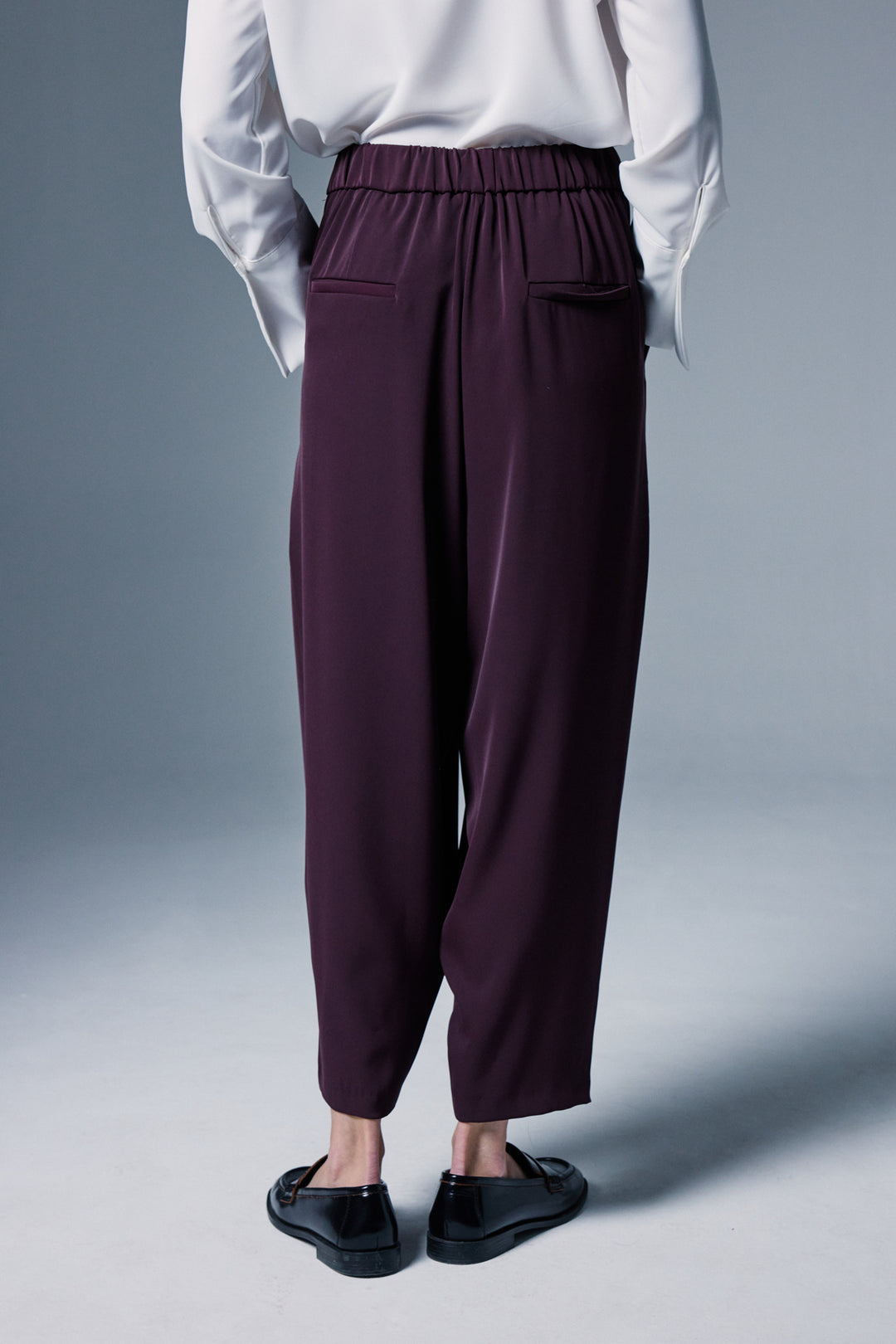 Sateen Pantalon Talia - Prune