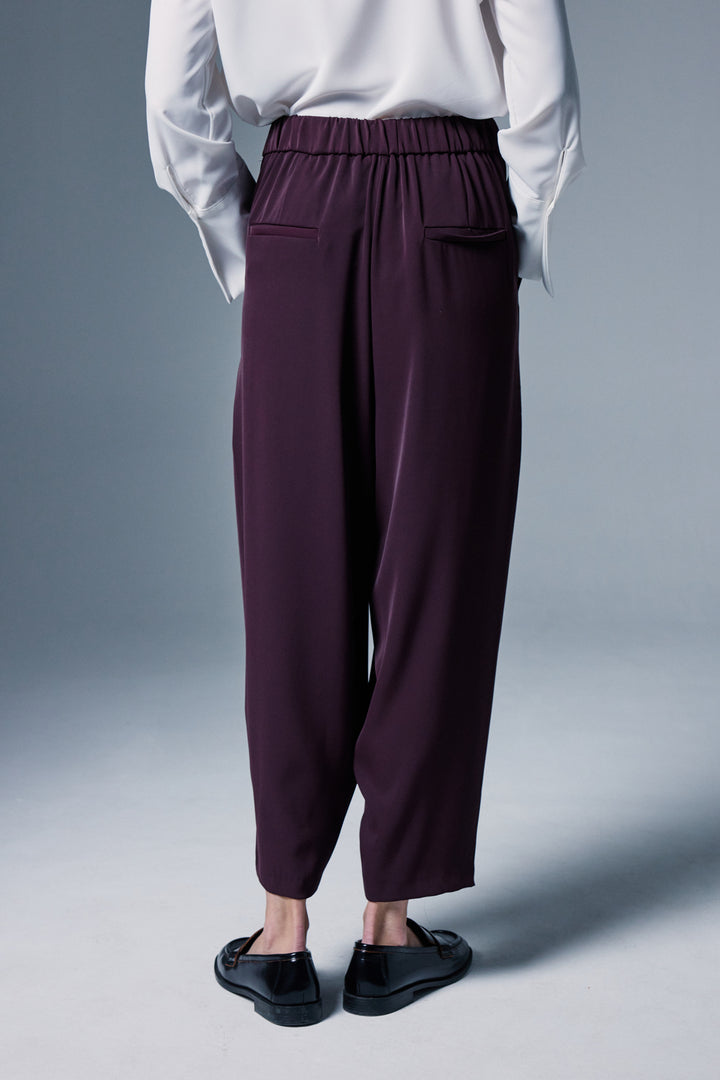 Sateen Pantalon Talia - Prune