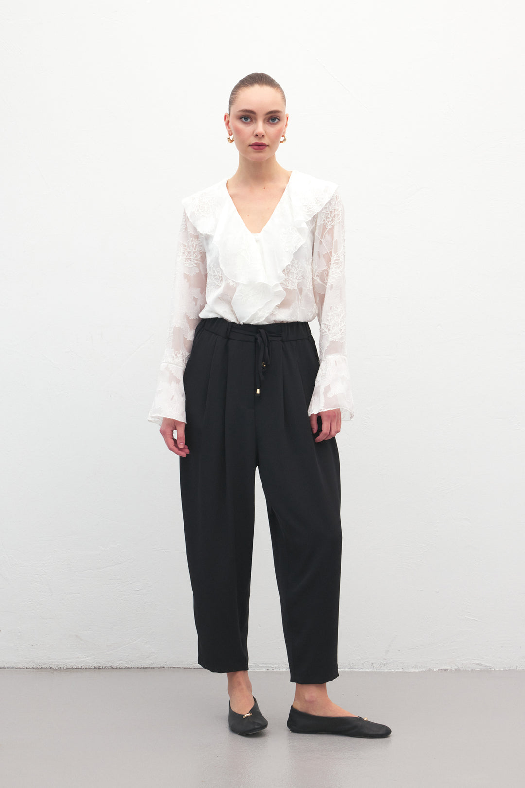 Sateen Pantalon Talia - Noir