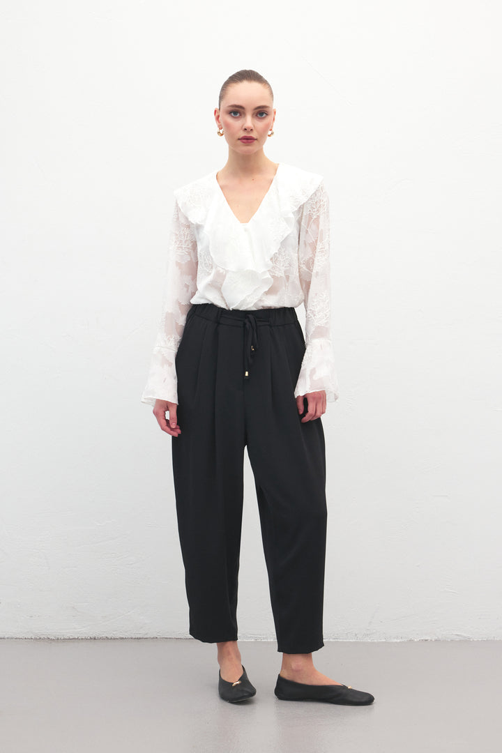 Sateen Pantalon Talia - Noir