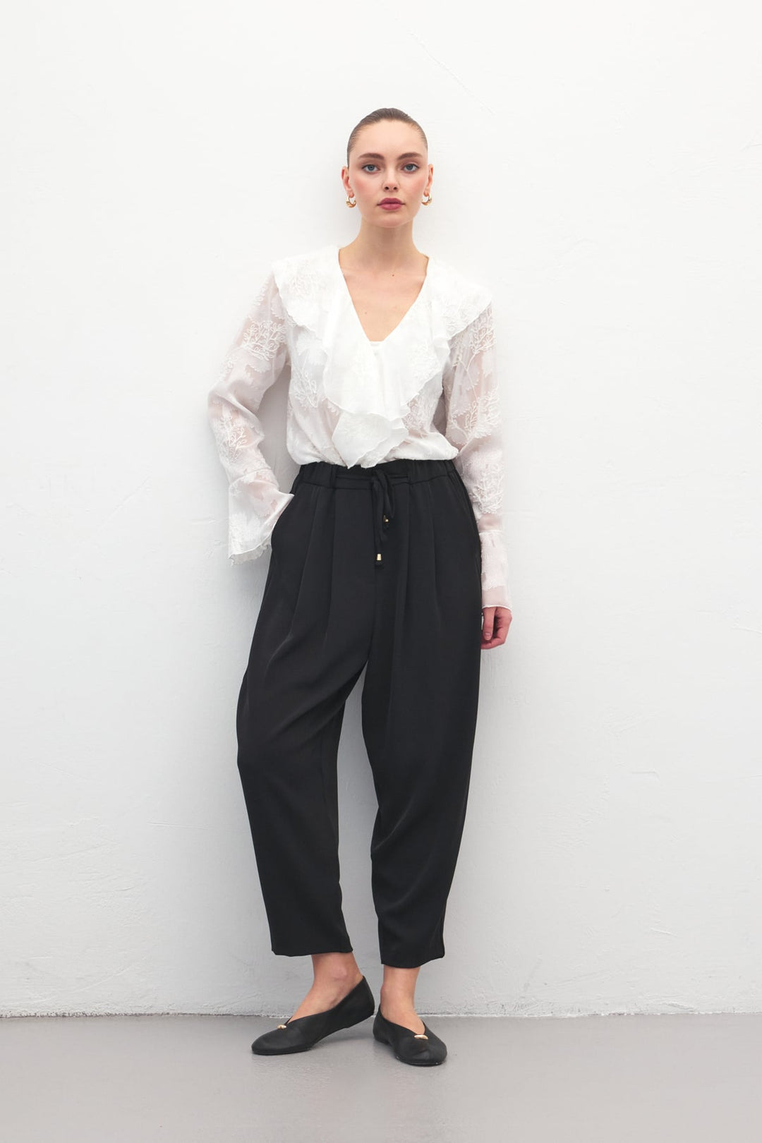 Sateen Pantalon Talia - Noir