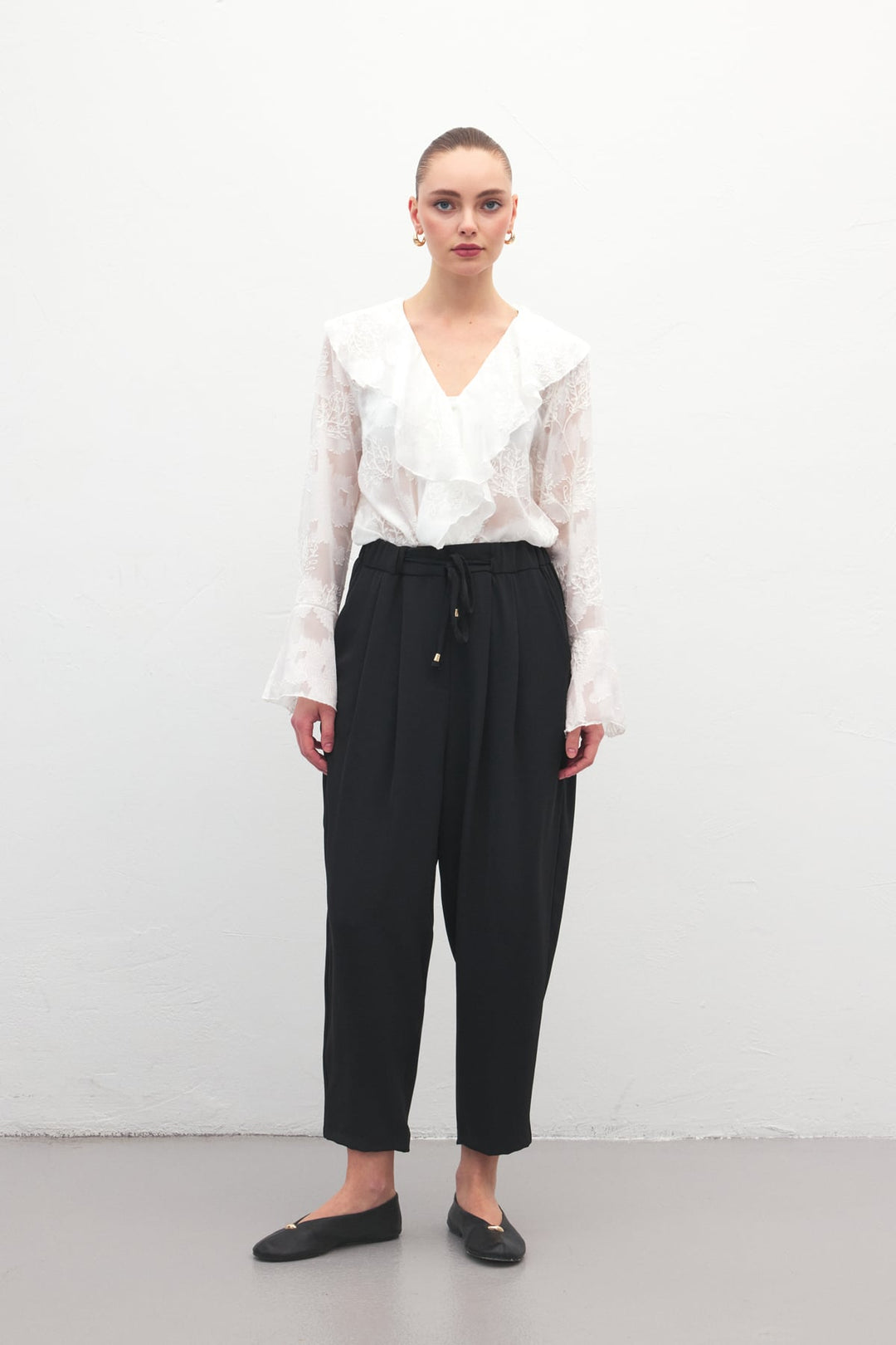 Sateen Pantalon Talia - Noir