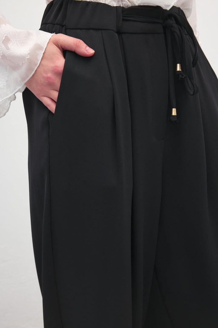Sateen Pantalon Talia - Noir