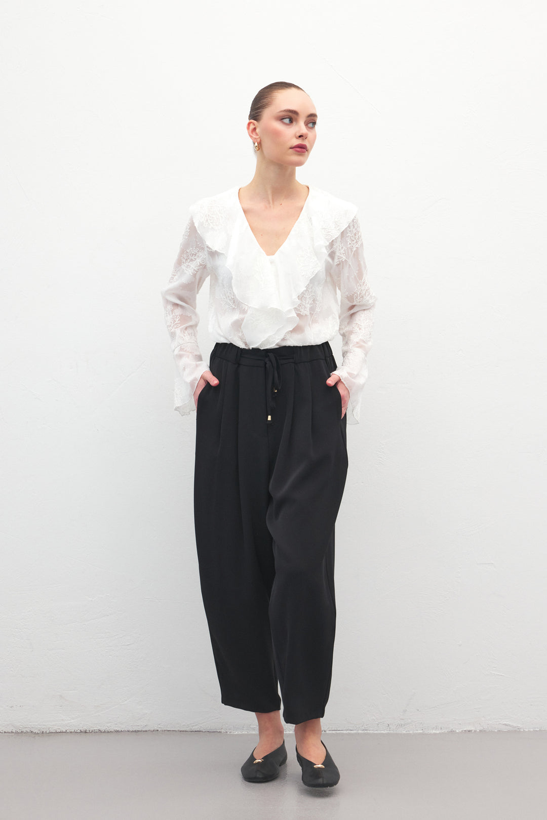 Sateen Pantalon Talia - Noir