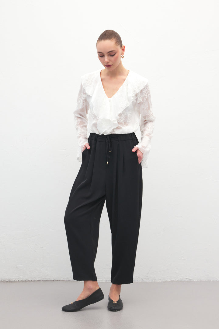 Sateen Pantalon Talia - Noir