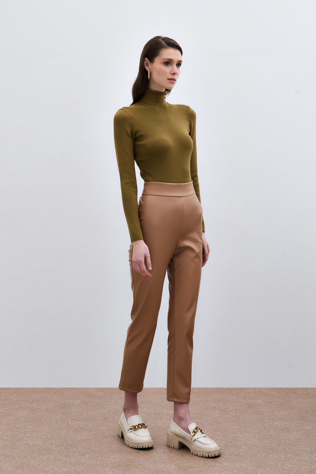 Sateen Pull col roulé complet - küf Vert