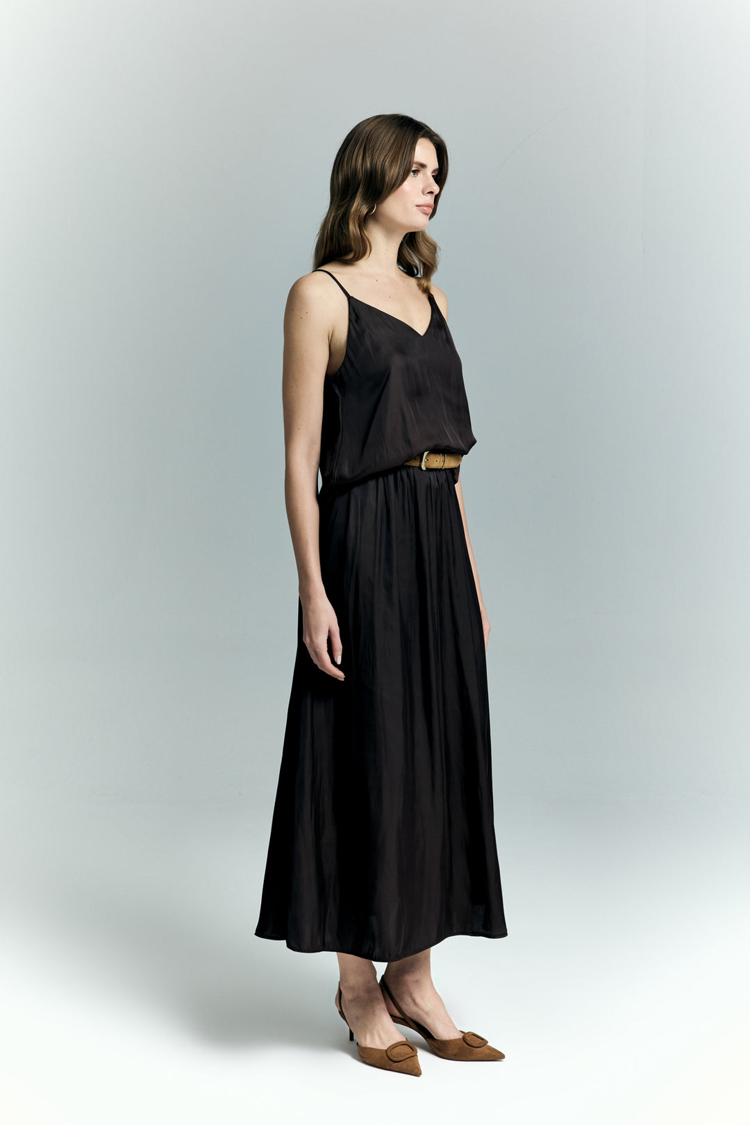 Sateen Jupe Tosca - Marron