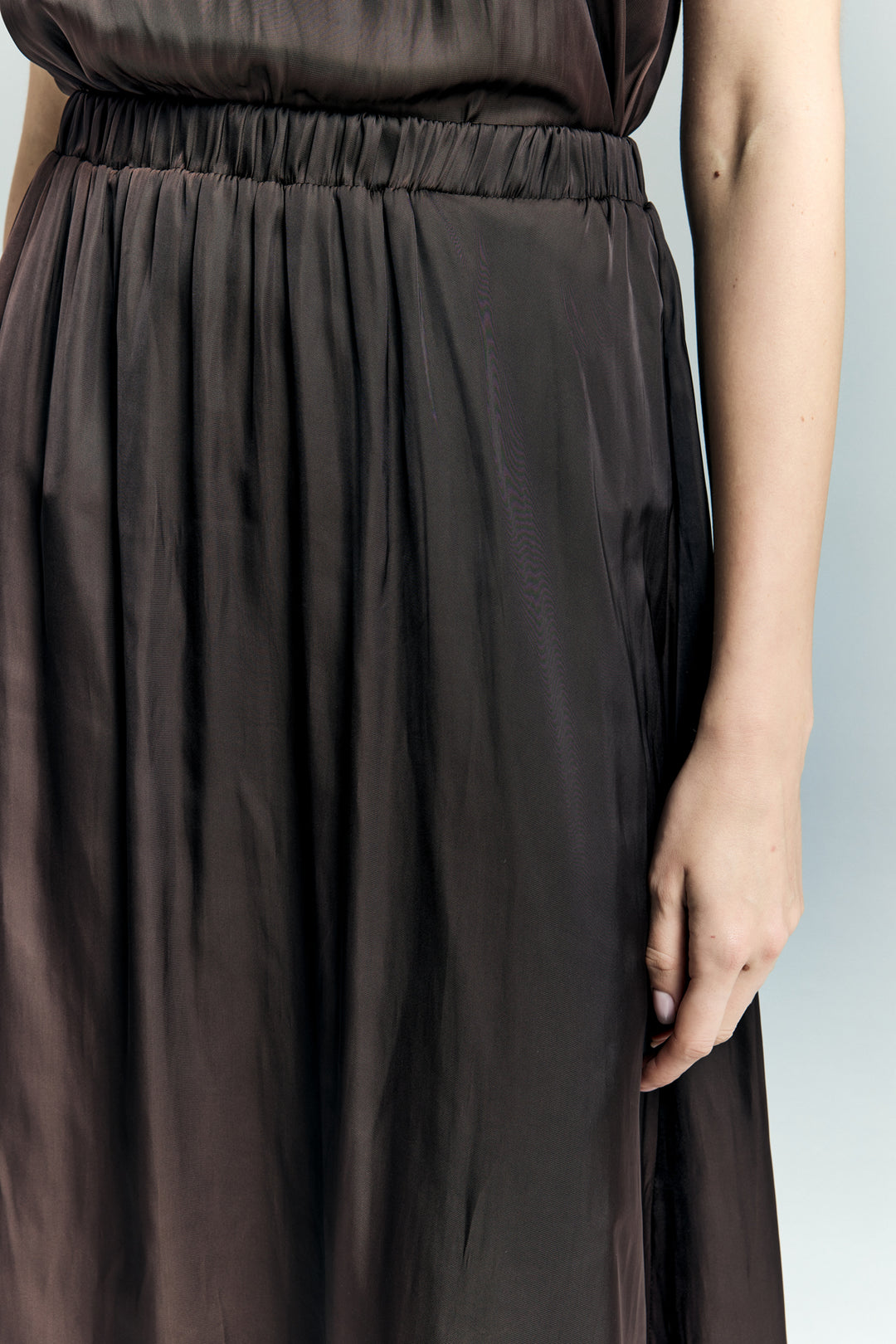Sateen Jupe Tosca - Marron