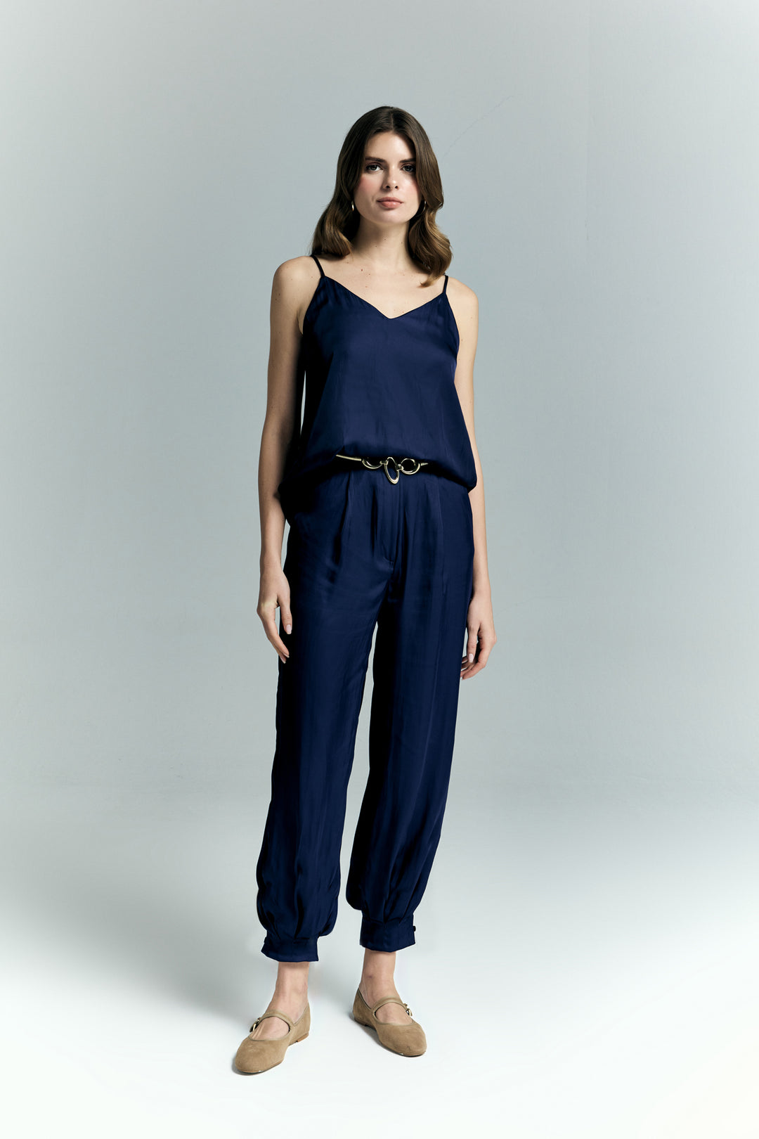 Sateen Pantalon Tosca - Bleu marine