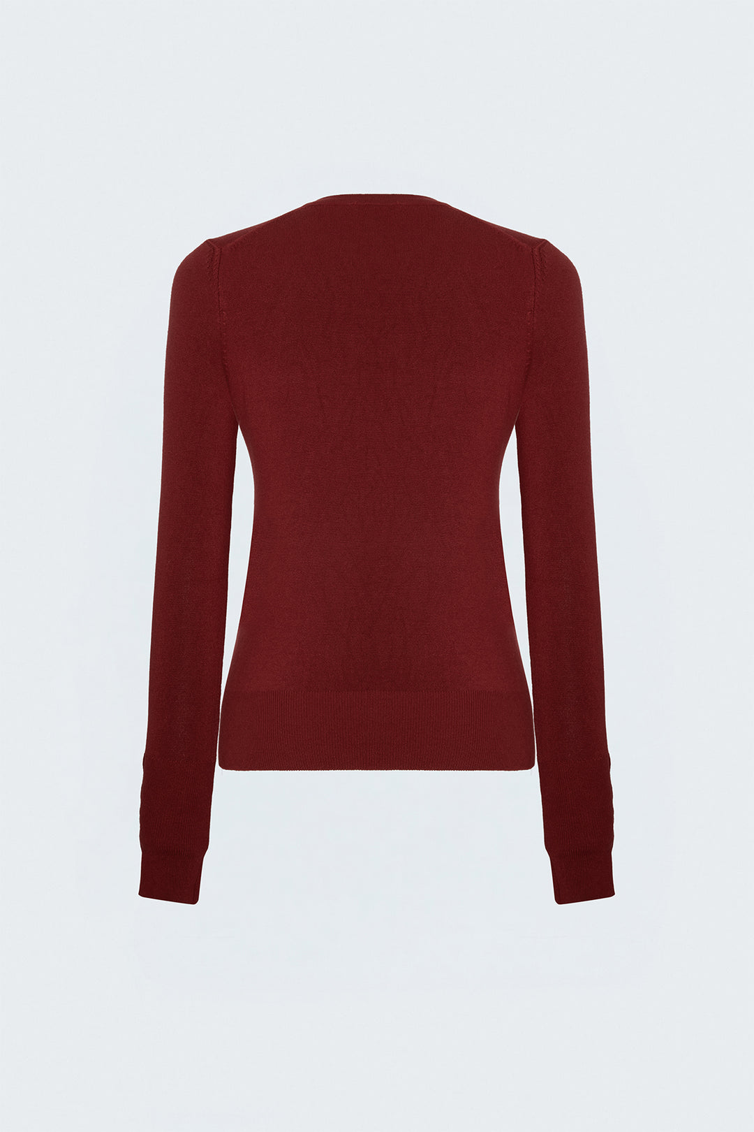 Sateen Tricot à manches longues avec détails pression - Rouge