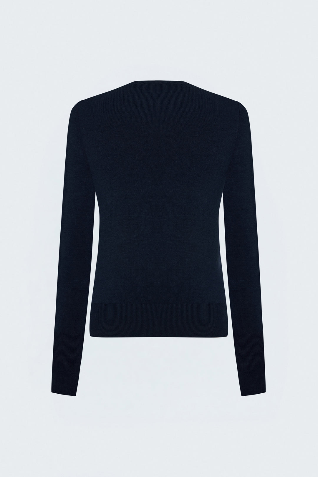 Sateen Tricot à manches longues avec détails pression - Bleu marine
