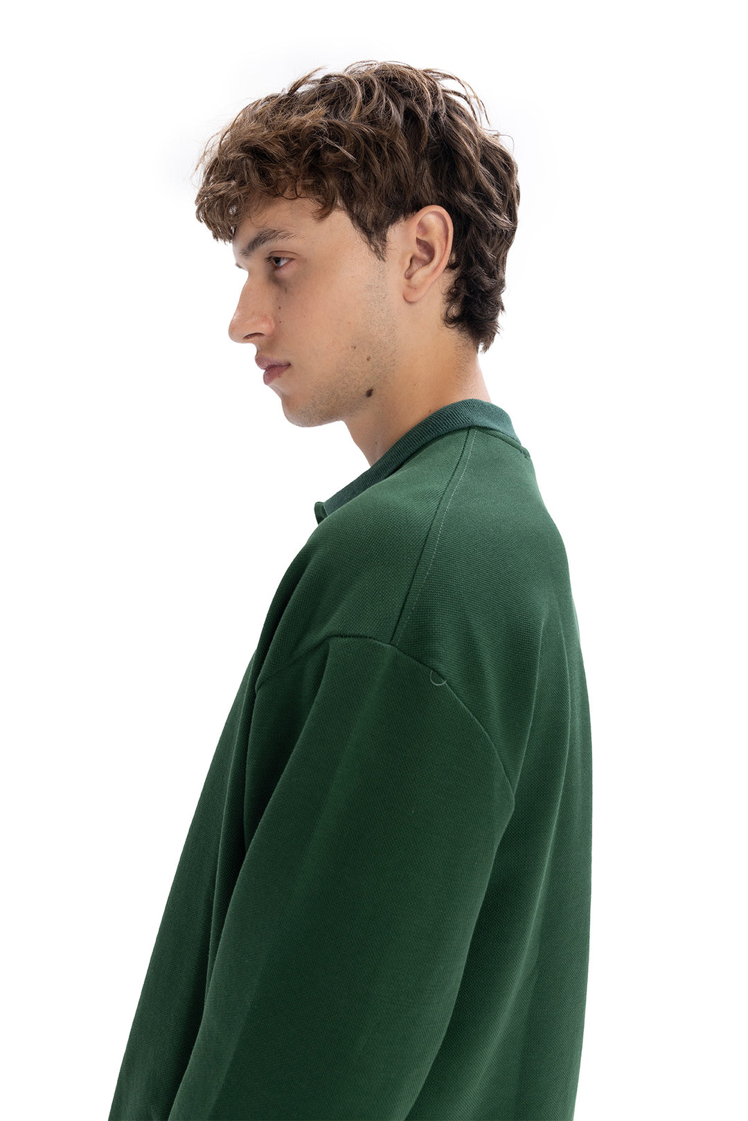 Giesto T-shirt à col polo à manches longues - Vert