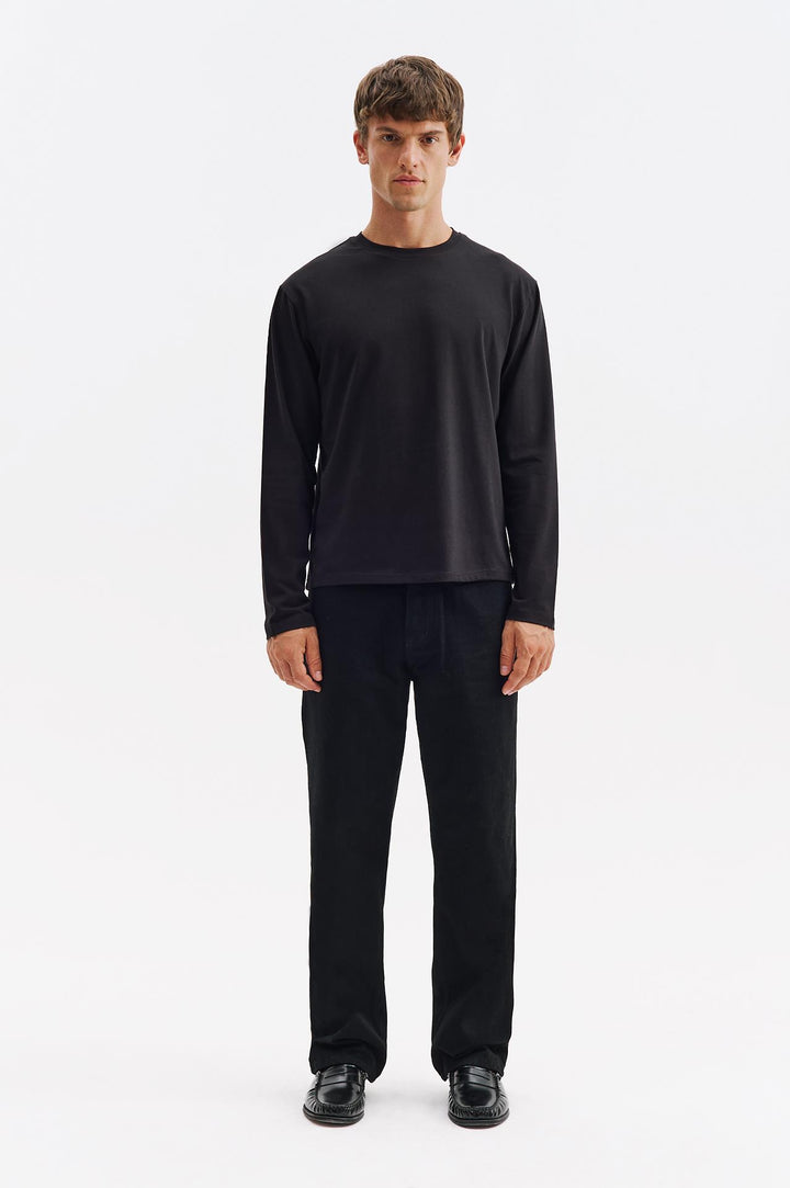 Giesto T-shirt à manches longues Regular Fit Noir - Noir