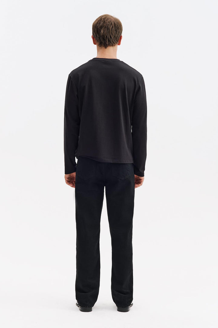 Giesto T-shirt à manches longues Regular Fit Noir - Noir