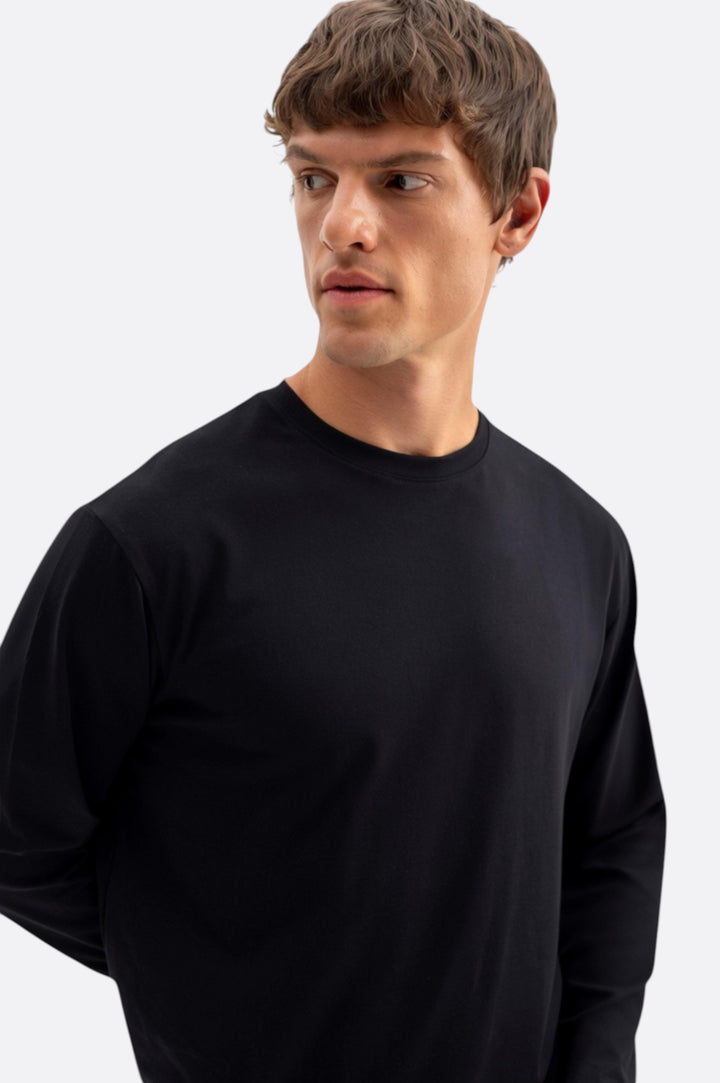 Giesto T-shirt à manches longues Regular Fit Noir - Noir