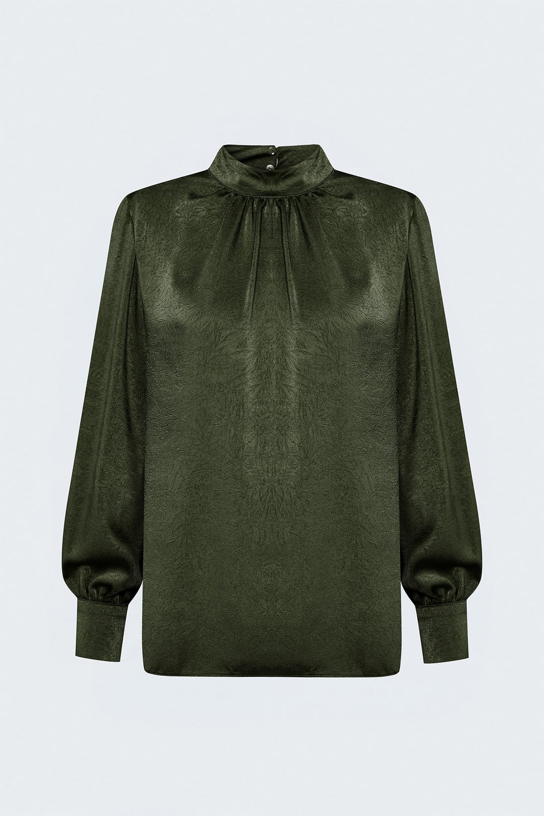 Sateen Blouse à manches longues - Kaki