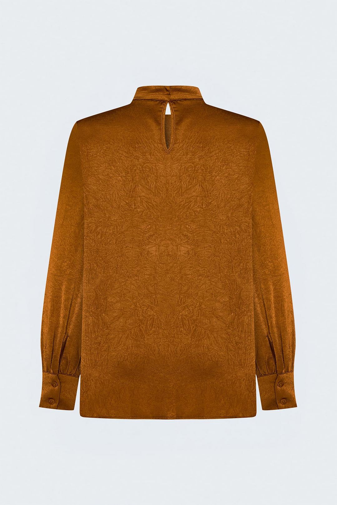 Sateen Blouse à manches longues - Brique