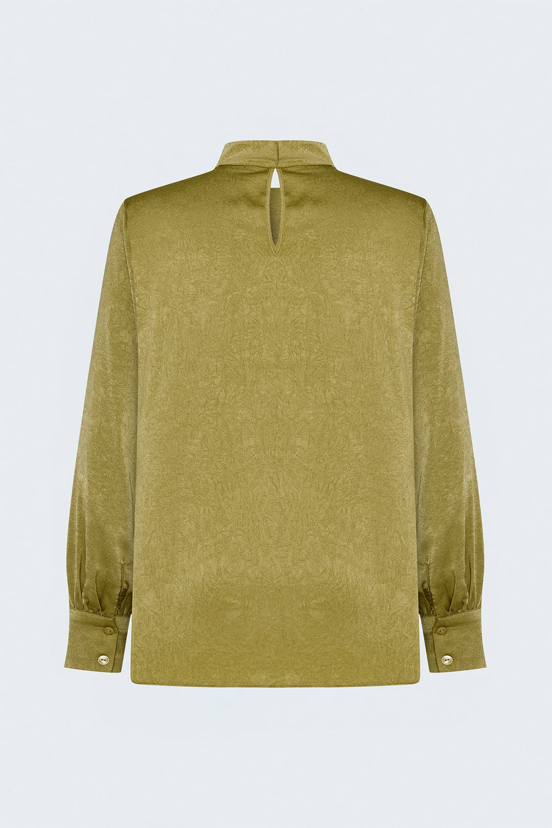 Sateen Blouse à manches longues - Olive