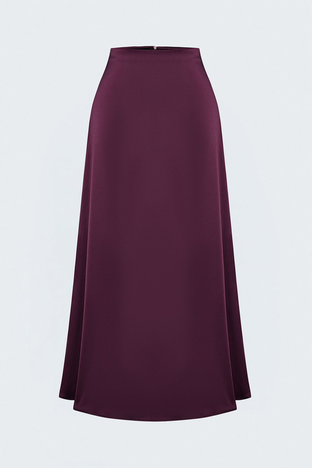 Sateen Jupe longue en satin - Prune