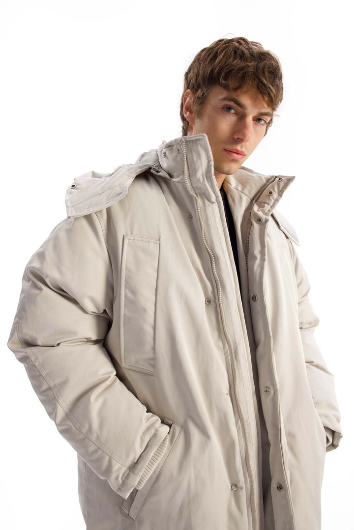 Giesto Doudoune longue Grise - Gris