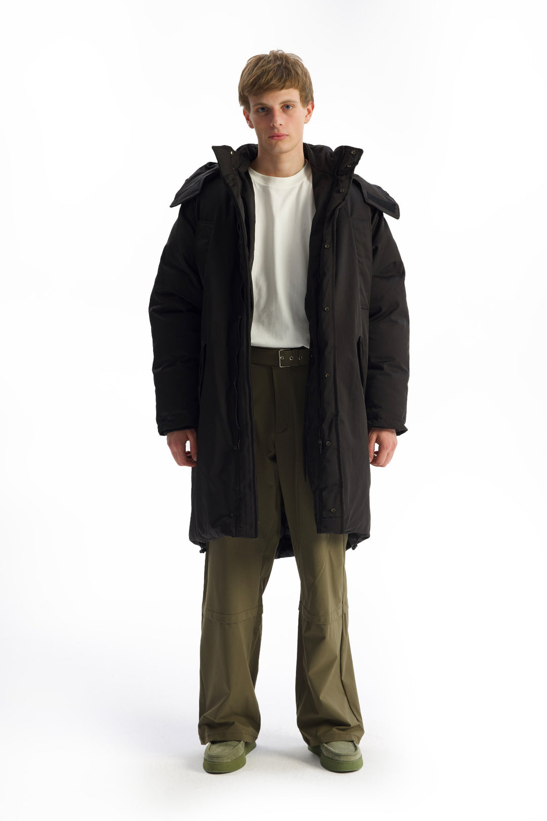 Giesto Manteau long en duvet noir - Noir