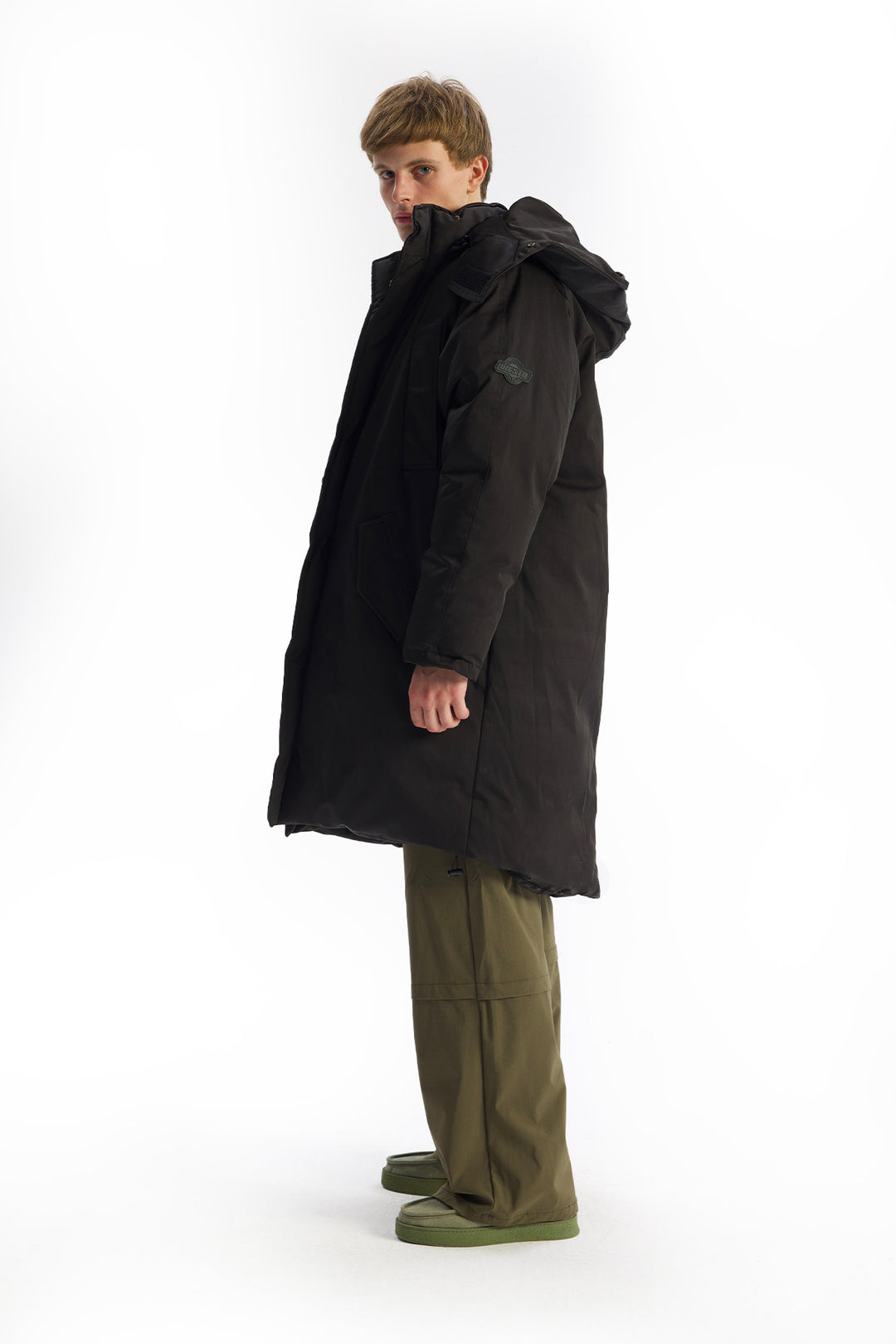 Giesto Manteau long en duvet noir - Noir