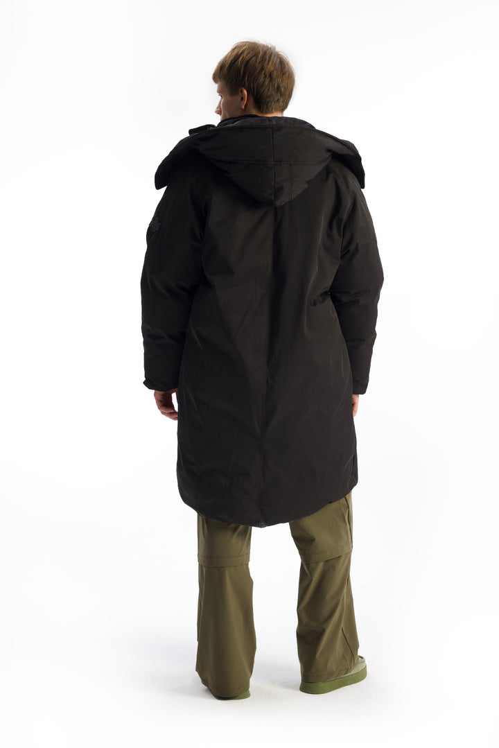 Giesto Manteau long en duvet noir - Noir