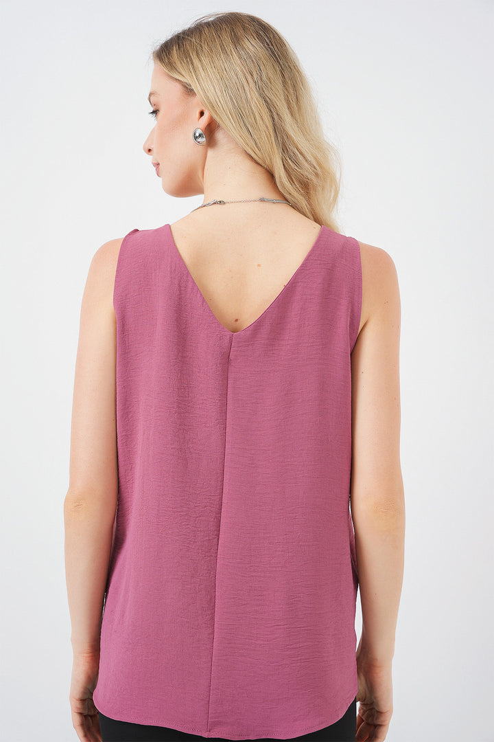 Bigdart Blouse sans manches à décolleté en V 950 - Rose thé