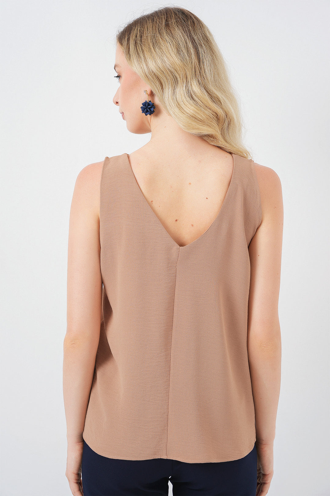 Bigdart Blouse sans manches à décolleté en V 950 - Biscuit
