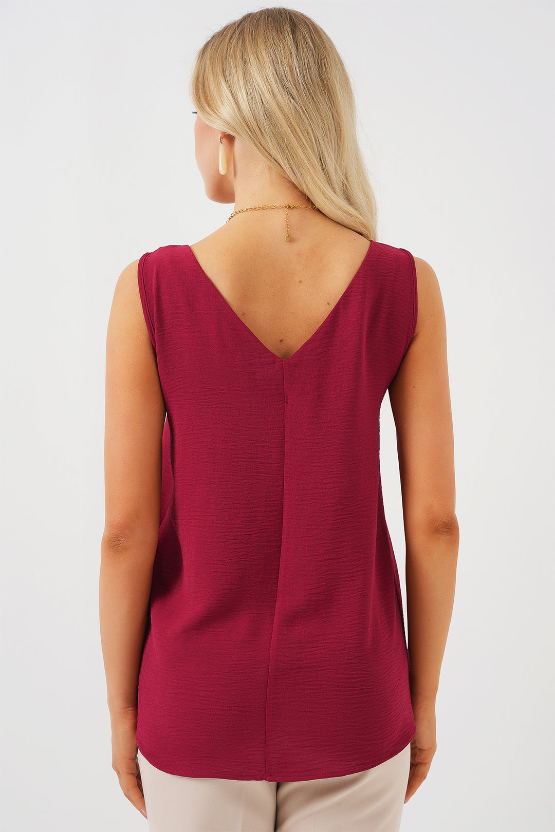 Bigdart Blouse sans manches en V 950 - Bordeaux