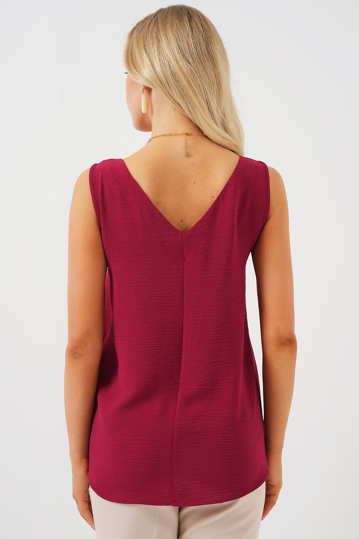 Bigdart Blouse sans manches en V 950 - Bordeaux
