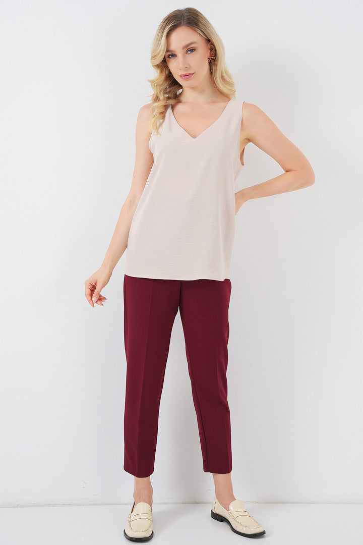 Bigdart Blouse sans manches à décolleté en V 950 - Crème