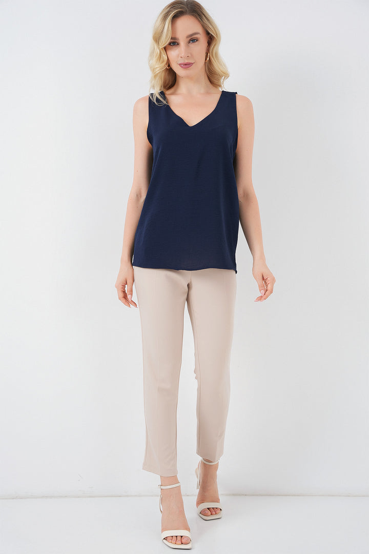 Bigdart Blouse sans manches à décolleté en V 950 - Bleu marine