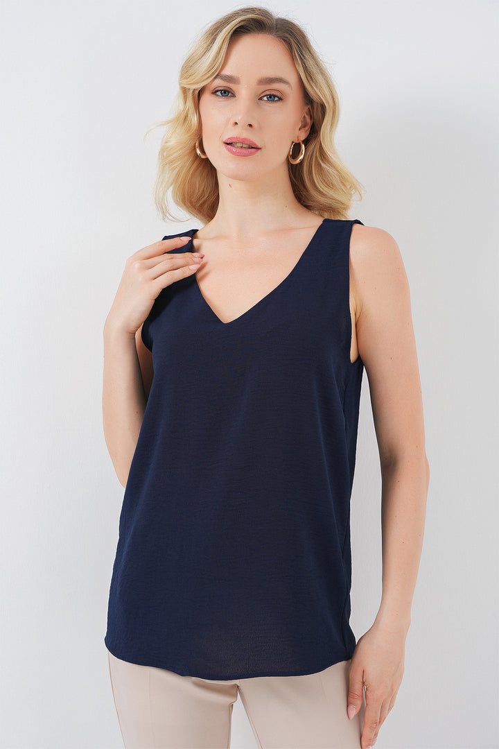 Bigdart Blouse sans manches à décolleté en V 950 - Bleu marine