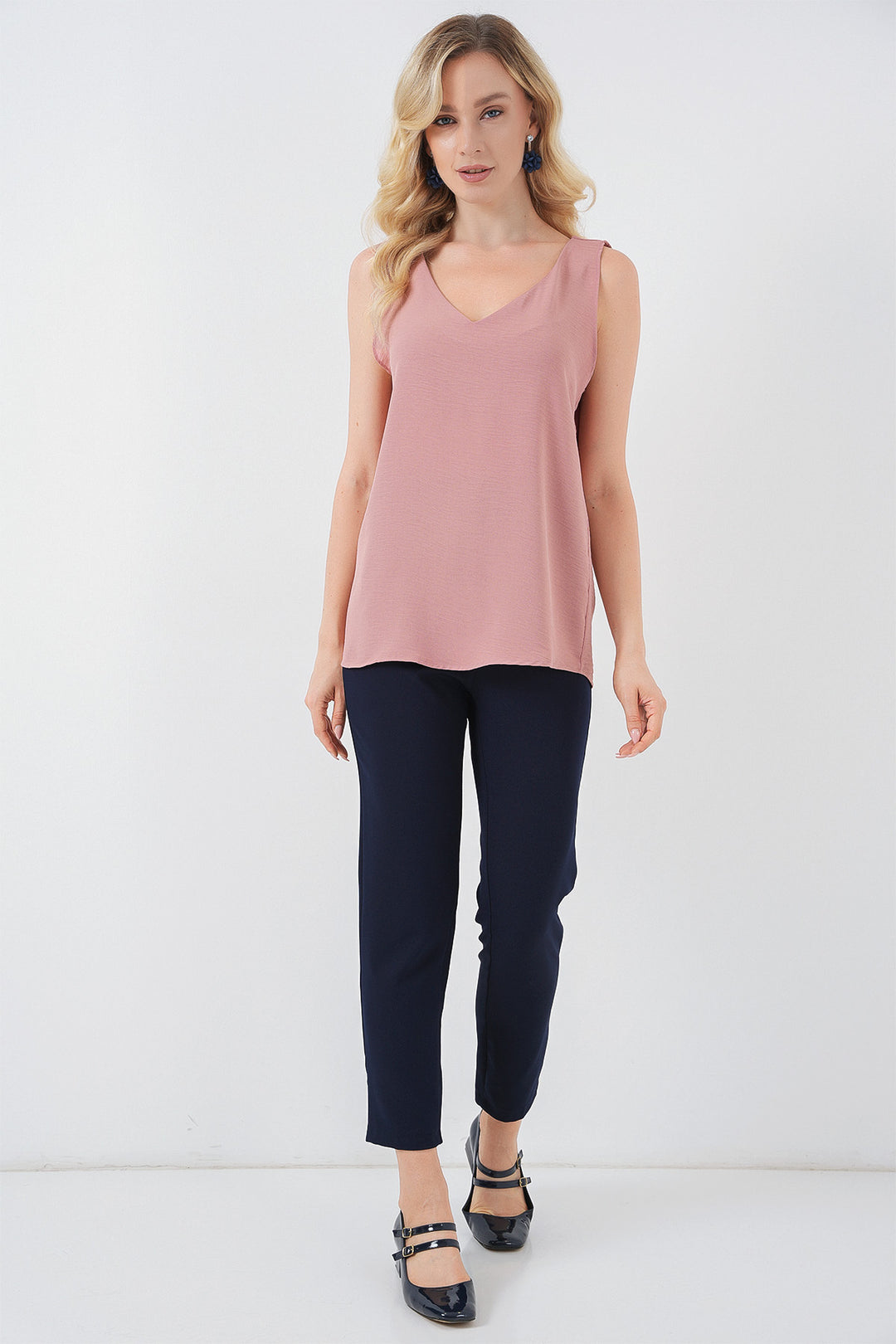 Bigdart Blouse sans manches à col en V 950 - Saumon
