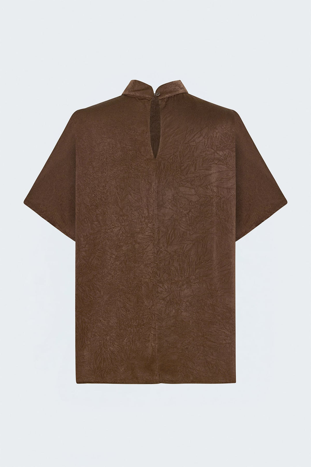 Sateen Blouse à manches chauve-souris - Clair Marron